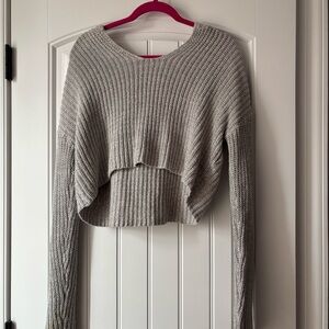 Aeropostale Light Gray Knit Sweater